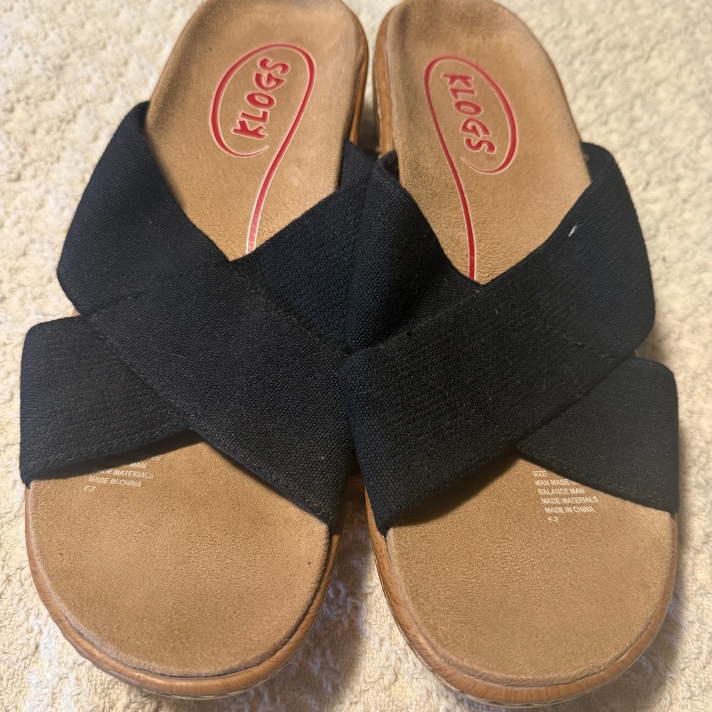Klogs Sandals, Size 10, Black